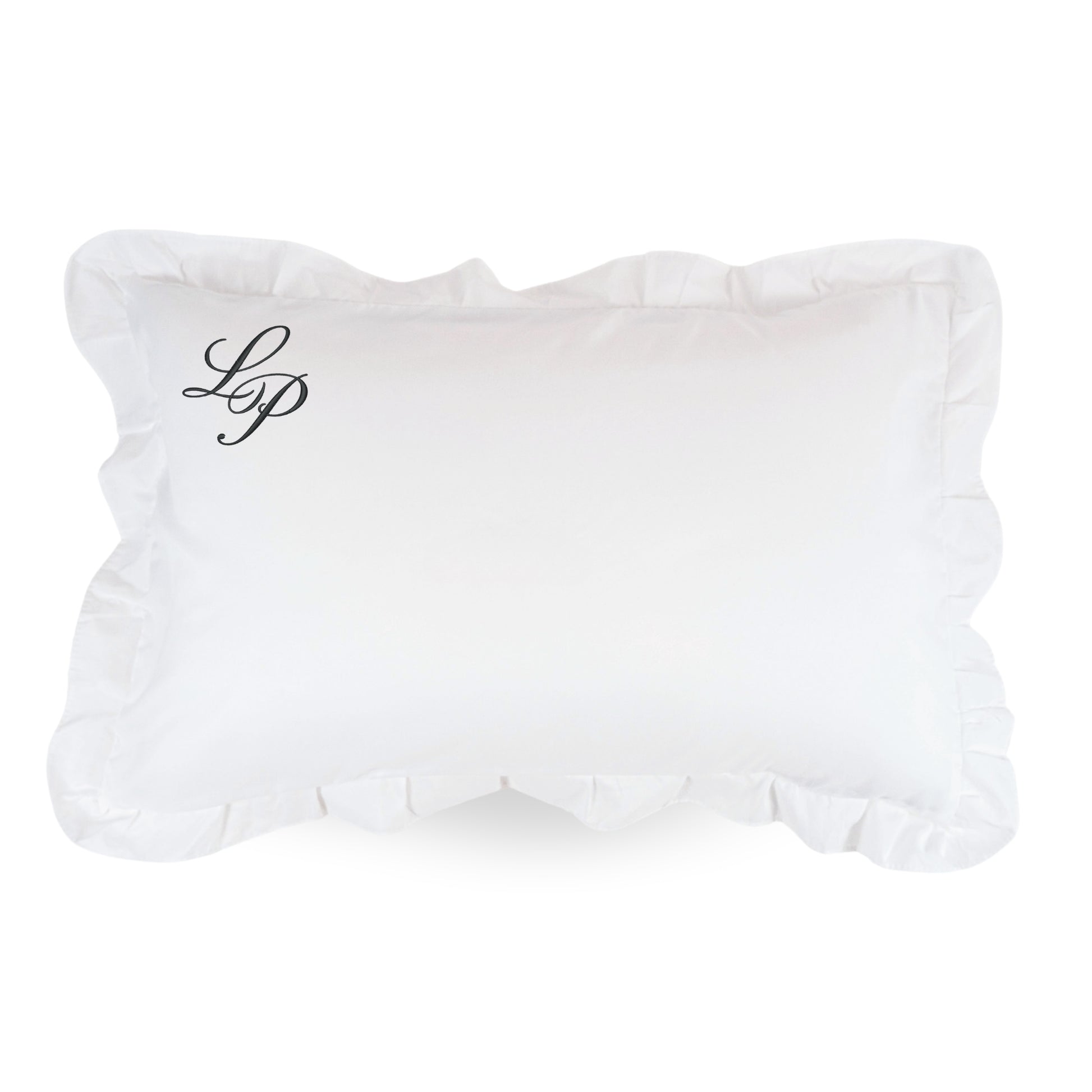 Ruffled Initials Pillowcase
