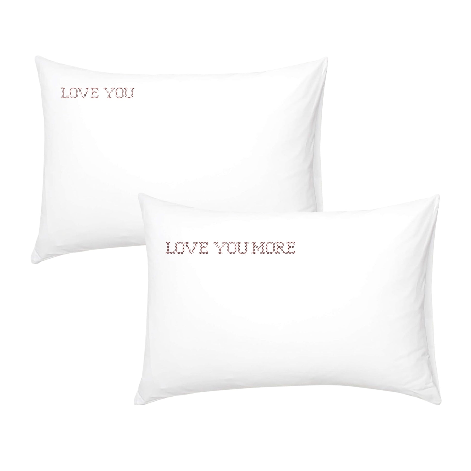 Love Notes Cross Stitch Pillowcase Set