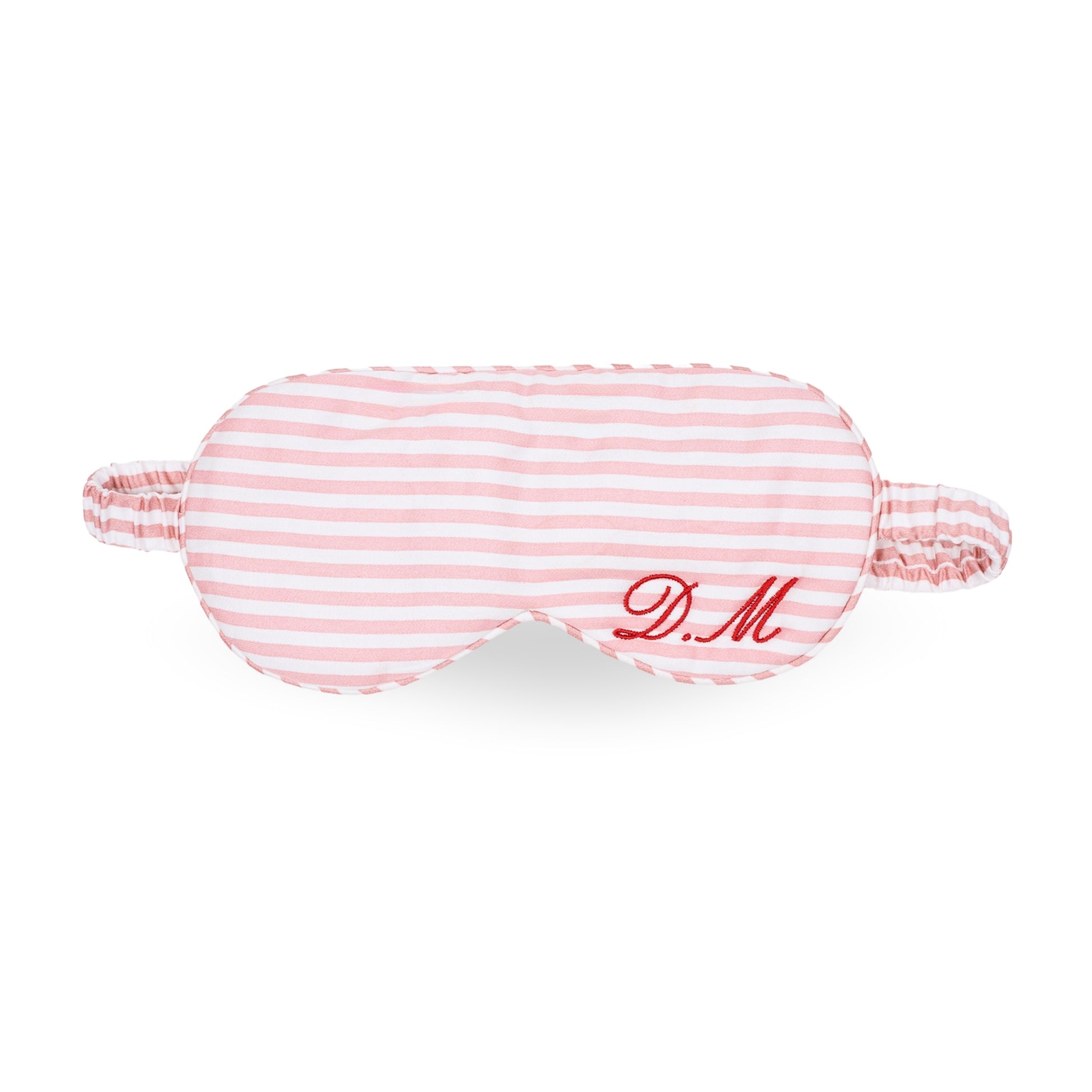 Pink Cotton Stripe Eye Mask