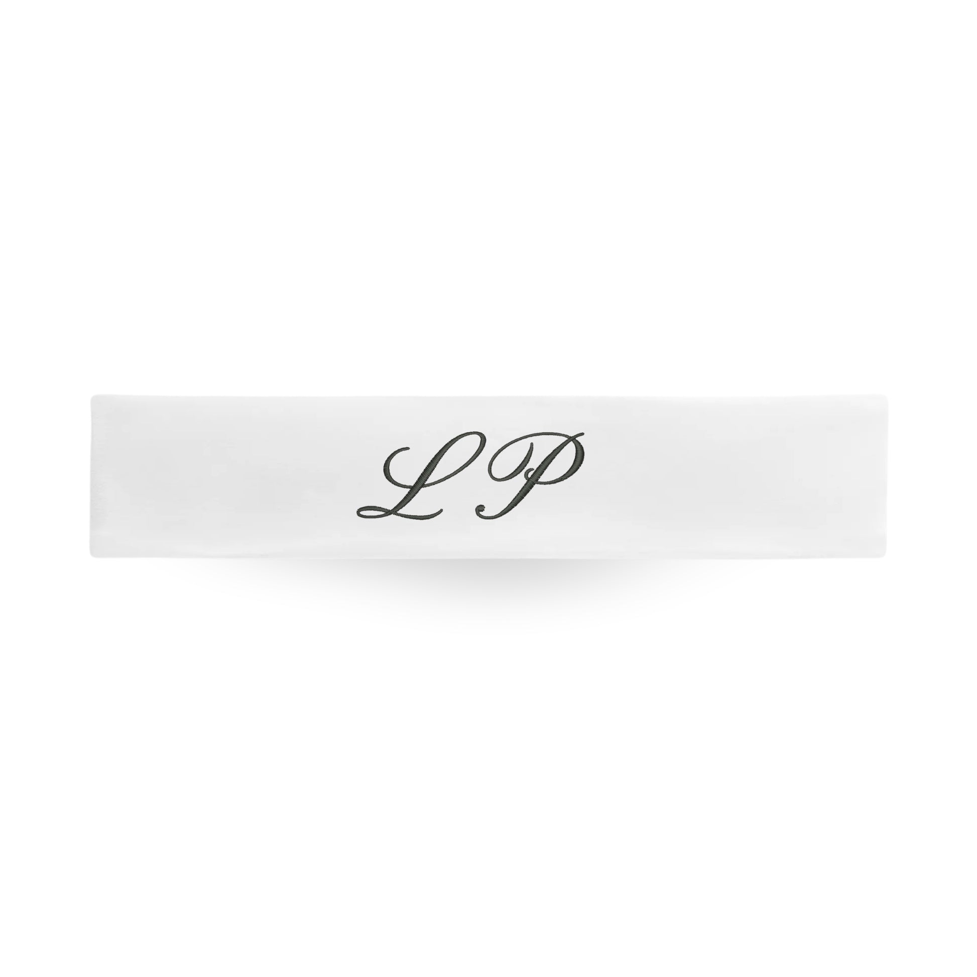 White Initial Stretch Headband