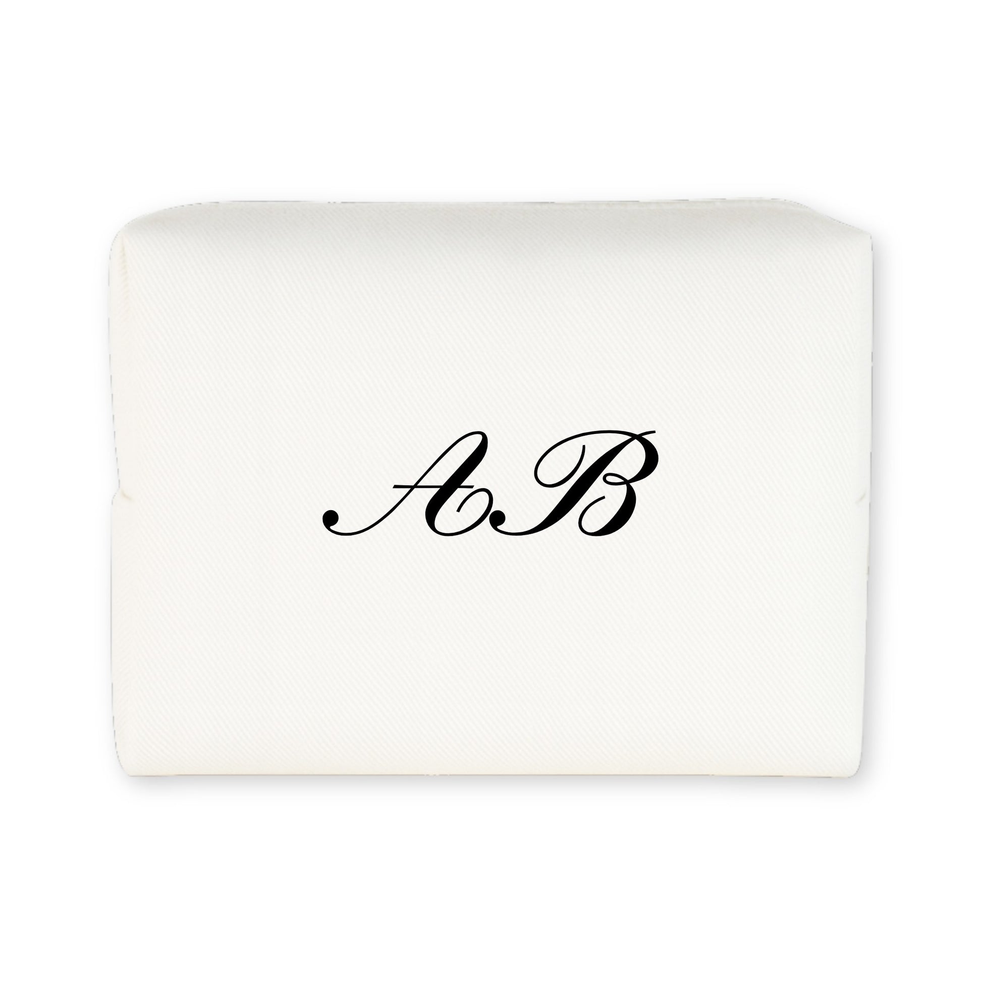 Ivory Initial Denim Pouch