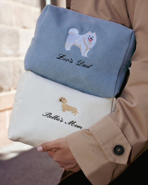 Blue Dog Parent Denim Pouch