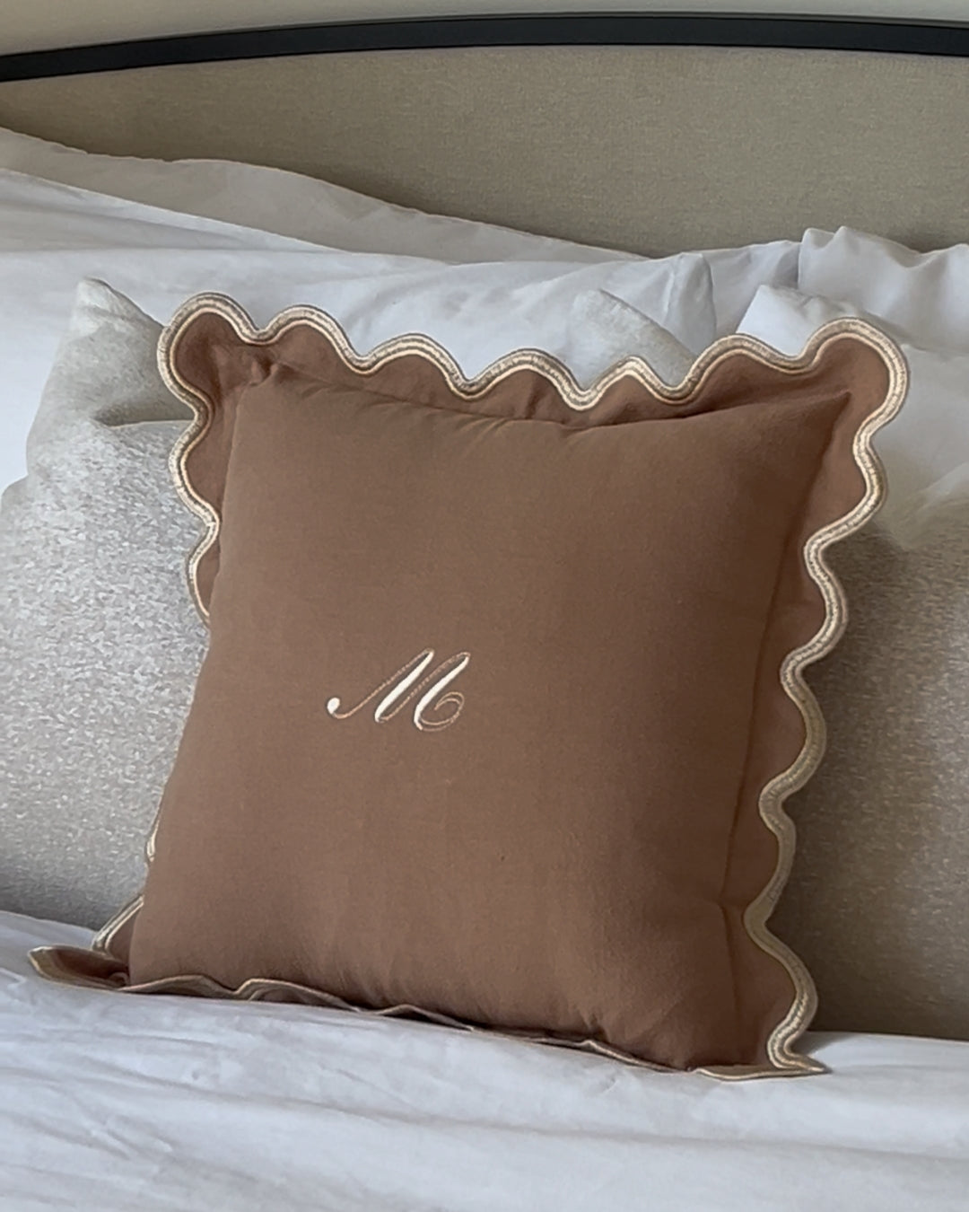 Brown Hamptons Throw Pillow