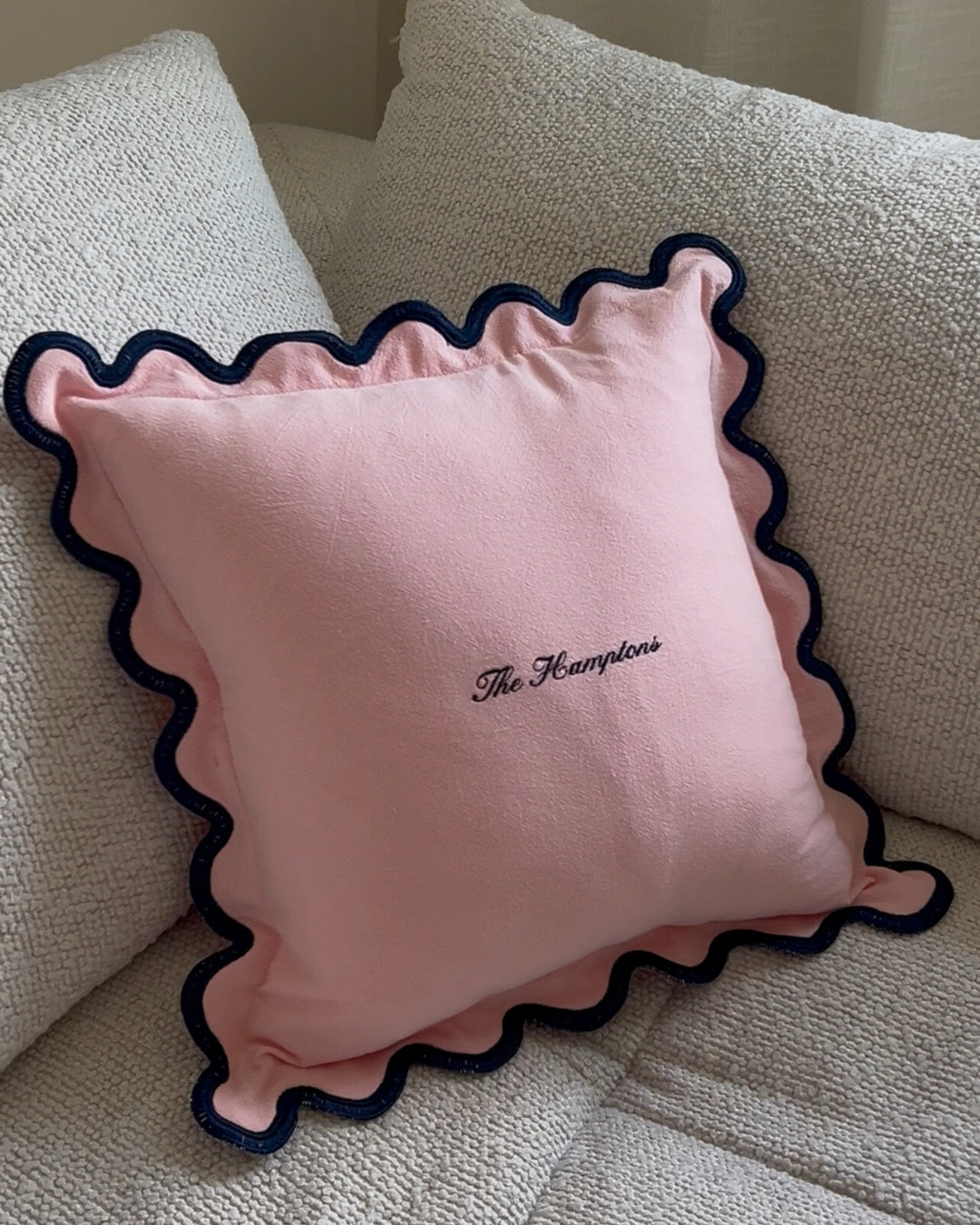 Pink Hamptons Throw Pillow