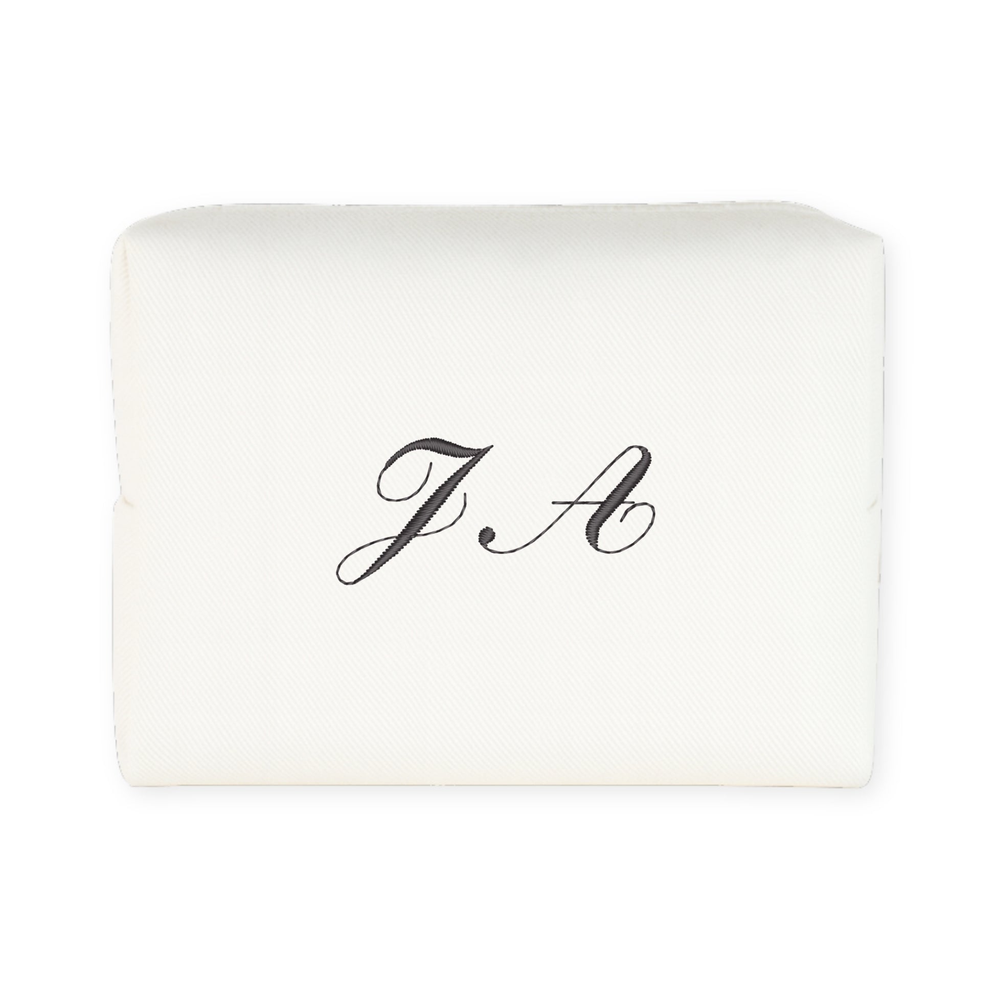 Ivory Monogram Denim Pouch