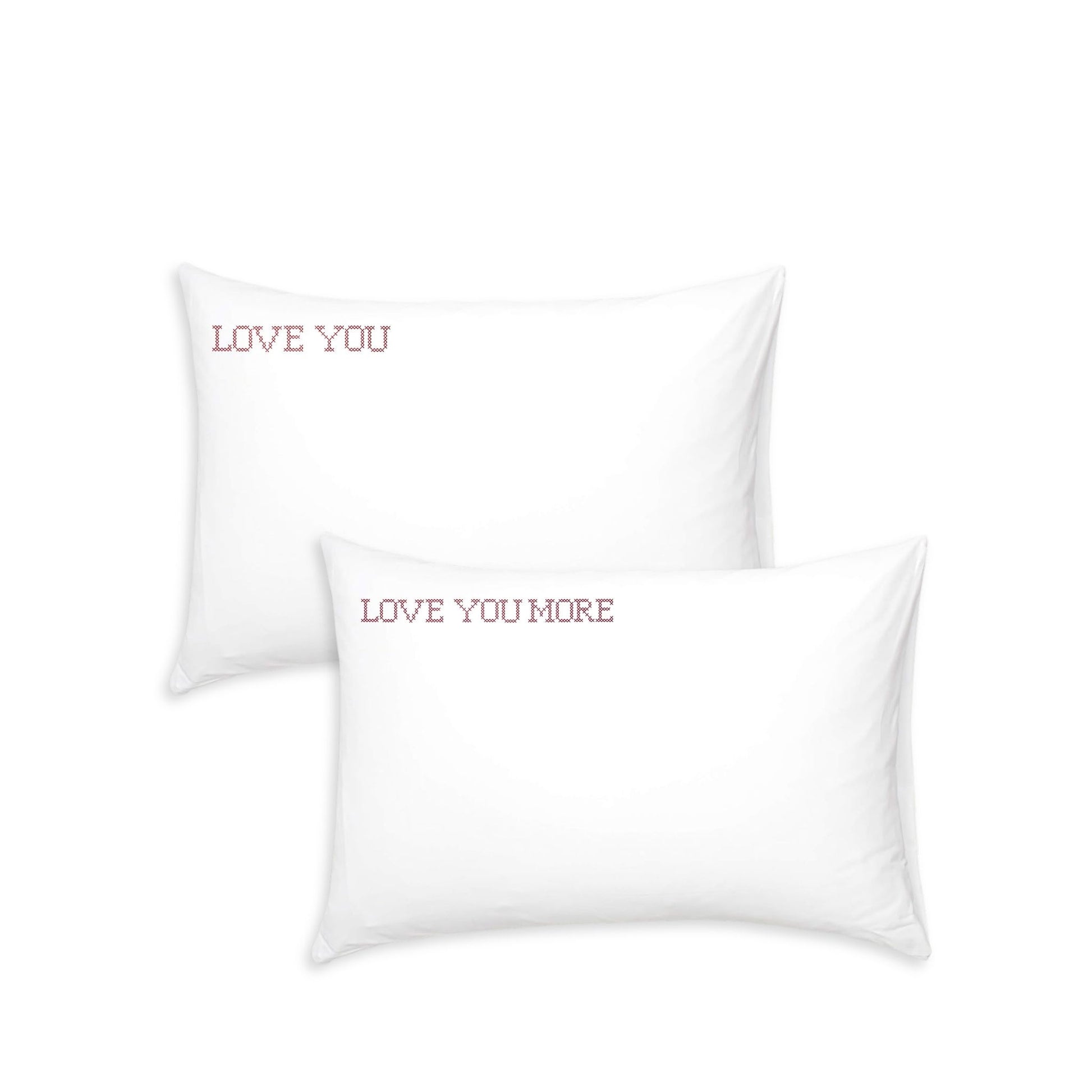 Love Notes Cross Stitch Pillowcase Set