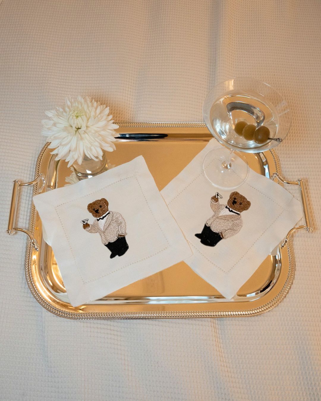 Tux Bear Cocktail Napkin Set of 2