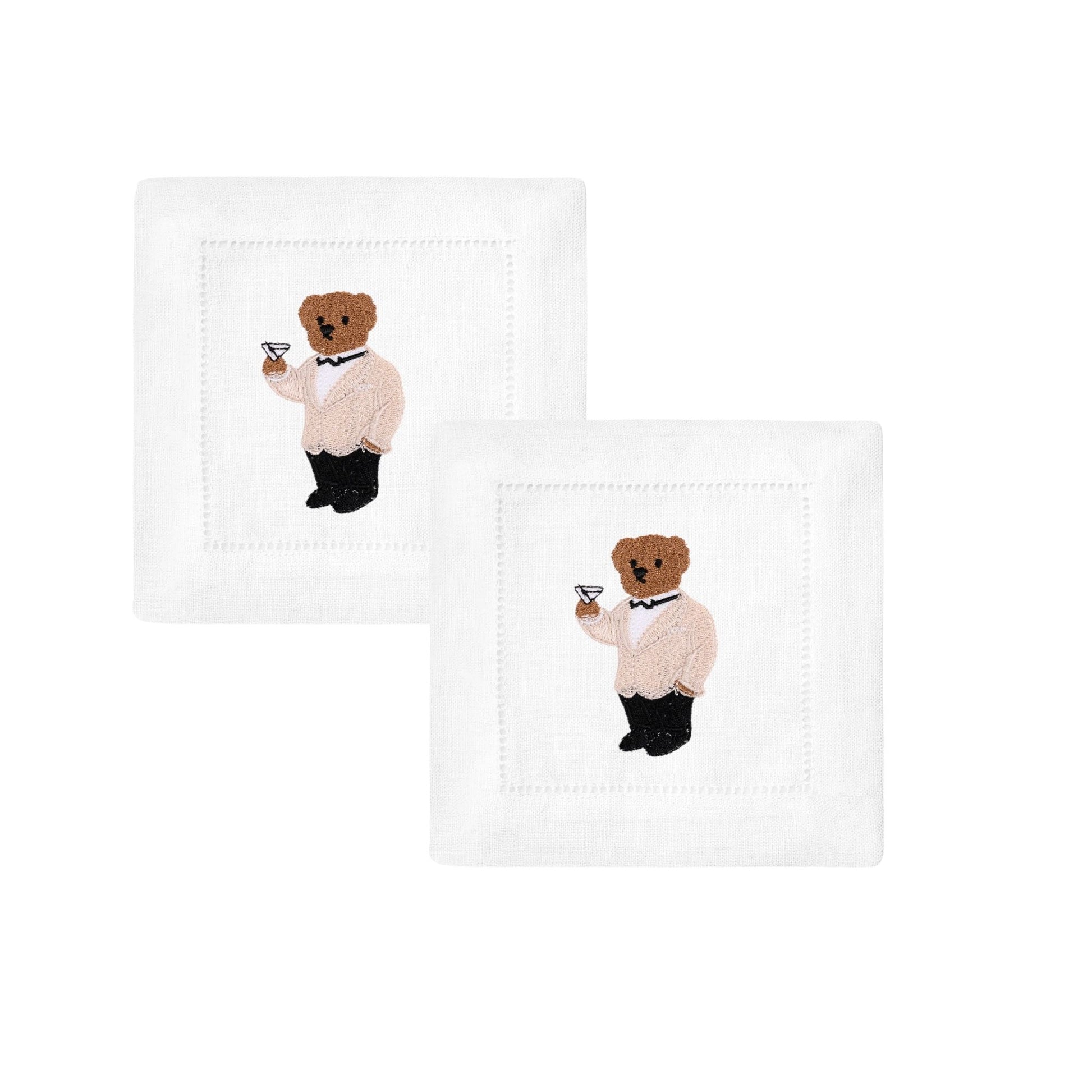 Tux Bear Cocktail Napkin Set of 2