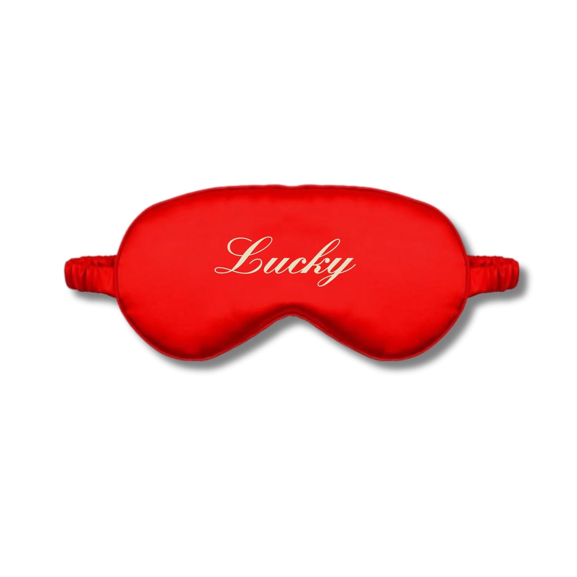 Red Silk Eye Mask