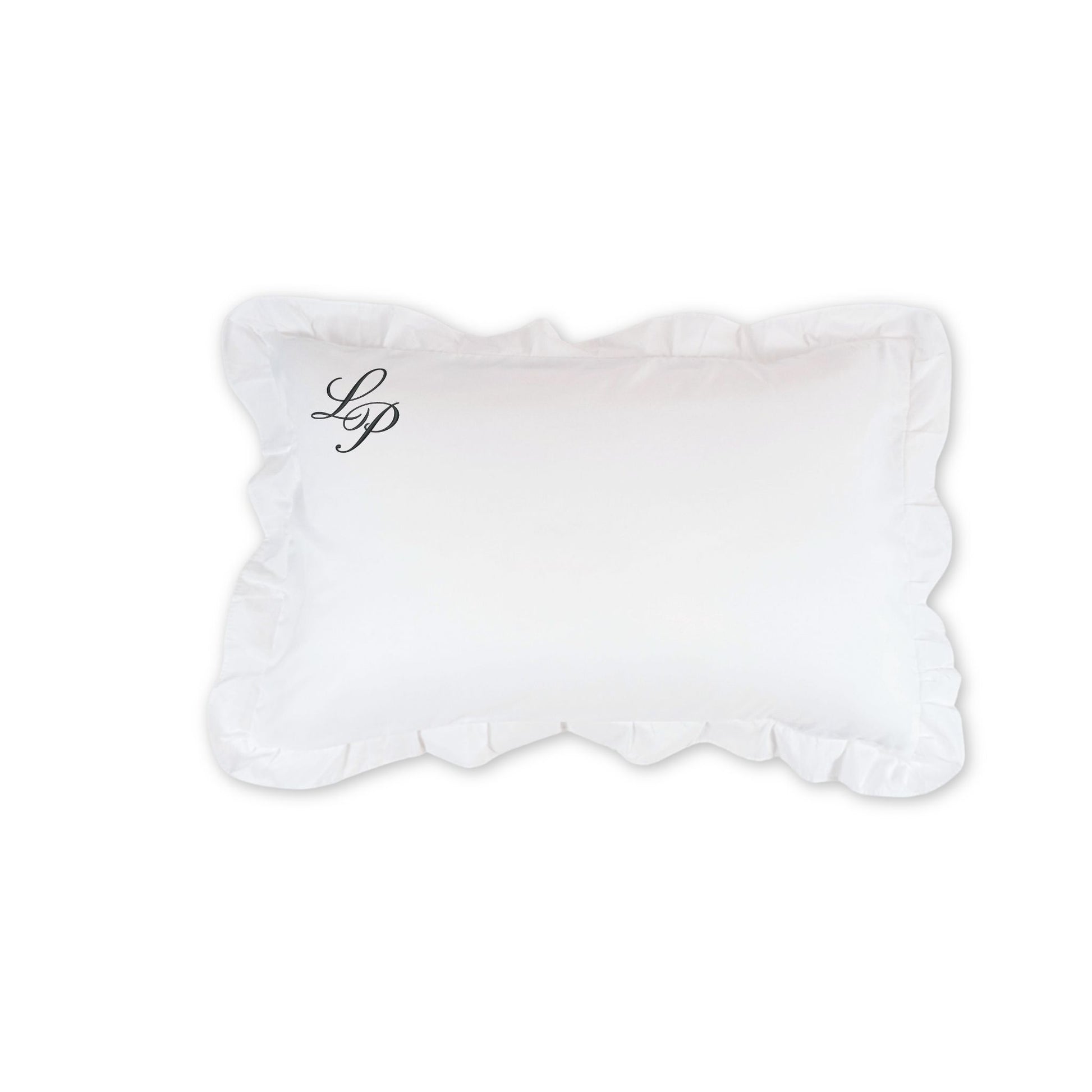 Ruffled Initial Pillowcase